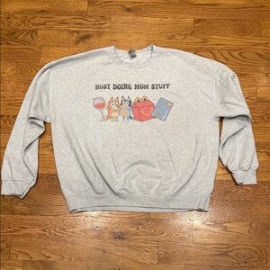 Gray Sweatshirt with Bluey Graphic